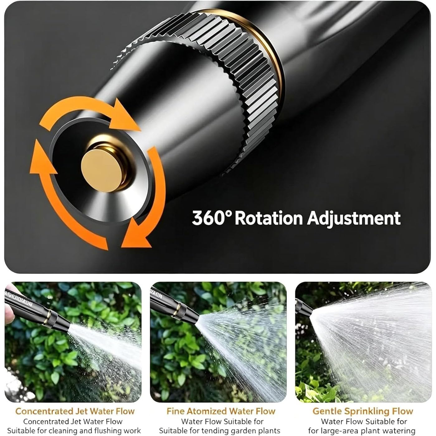 Birkel Power Washer, Home High-Pressure Car Wash Water Gun with Booster Nozzle, Car Wash Water Garden Hose Sprayer, Universal and Easy to Install, Effortless Dirt (2PCS)