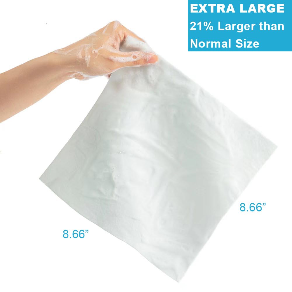 HYGIENJOY-21% Larger,No Rinse Bathing Wipes for Adults-Rinse Free Bath Sponges,Soap Infused,Dry Shower Wipes for Elderly,For Camping,Hiking,GYM,Post Surgery Must Haves, (25 Counts)