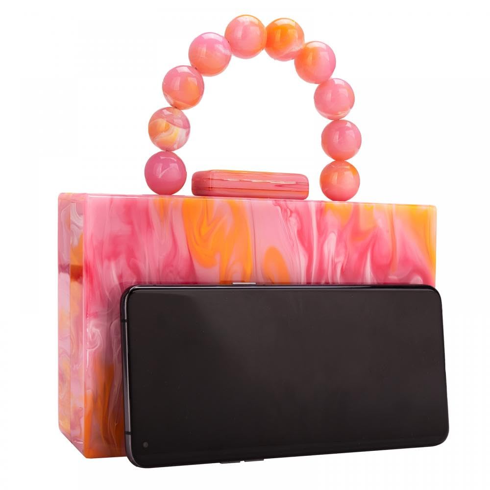 Gets Acrylic Clutch Purses for Women with Marbling Purses and Handbags Elegant Banquet Evening Crossbody Bag
