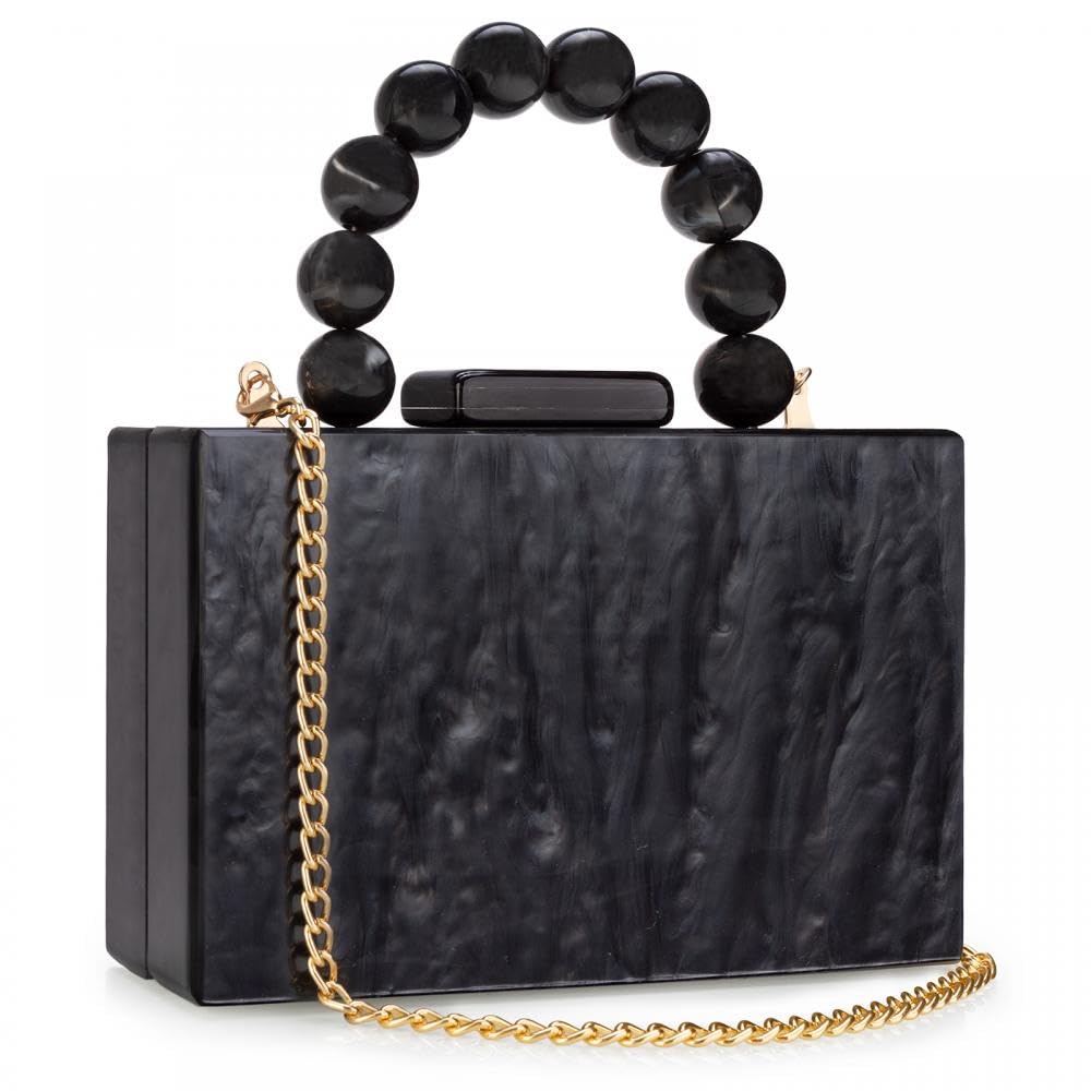 Gets Acrylic Clutch Purses for Women with Marbling Purses and Handbags Elegant Banquet Evening Crossbody Bag