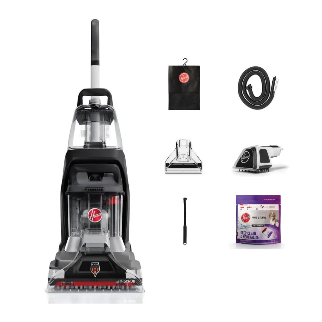 Hoover Powerscrub XL Pet Carpet Cleaner Machine, Upright Shampooer, FH68050, Black