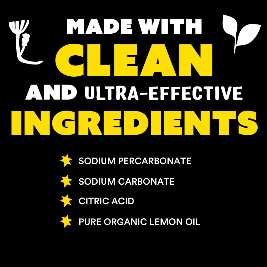 Molly's Suds Oxygen Whitener | Powerful Bleach Alternative, Chlorine Free & Color Safe | Brightens Whites and Removes Stains (Pure Lemon Essential Oil - 79 oz)