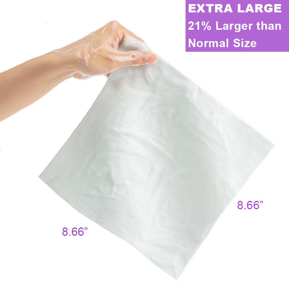 HYGIENJOY-21% Larger,No Rinse Bathing Wipes for Adults-Rinse Free Bath Sponges,Soap Infused,Dry Shower Wipes for Elderly,For Camping,Hiking,GYM,Post Surgery Must Haves, (25 Counts)