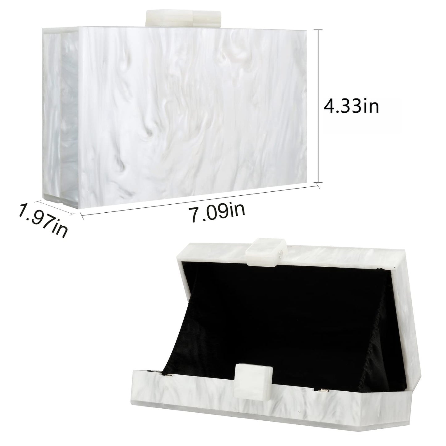 Gets Acrylic Clutch Purses for Women with Marbling Purses and Handbags Elegant Banquet Evening Crossbody Bag