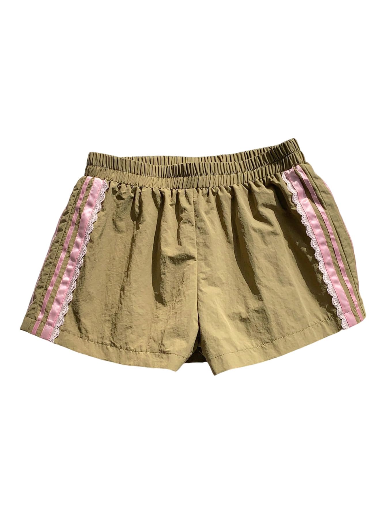 MakeMeChic Women's Striped Summer Shorts Workout Running Shorts Mini Micro Sweat Track Shorts Gym Athletic Wear