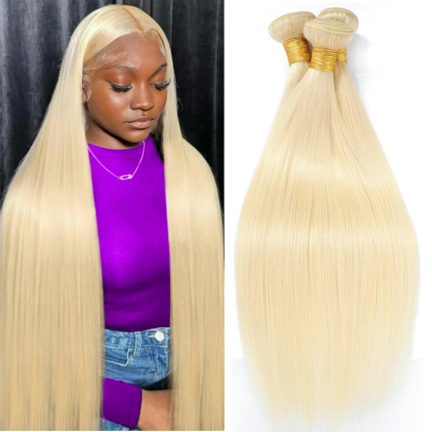 Straight 4 Bundles With Closure Human Hair 18 20 22 24+16 Inch 100% Unprocessed Black Brazilian Hair Extensions Pre Plucked With Baby Hair 4X4 HD Lace Closure