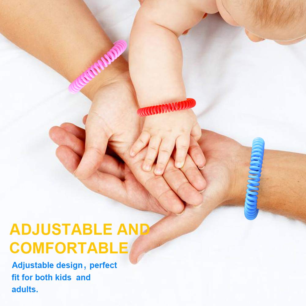 BuggyBands 60 Pack Mosquito Repellent Bracelets, Individually Wrapped Wristbands, DEET Free, Natural and Waterproof Bands, Camping Travel Essentials (60 Count (Pack of 1))