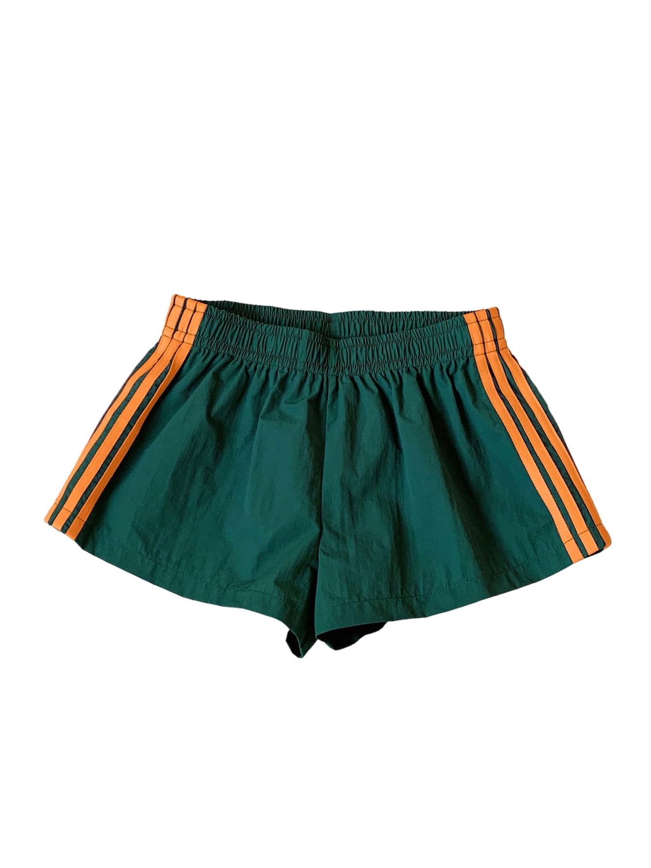MakeMeChic Women's Striped Summer Shorts Workout Running Shorts Mini Micro Sweat Track Shorts Gym Athletic Wear