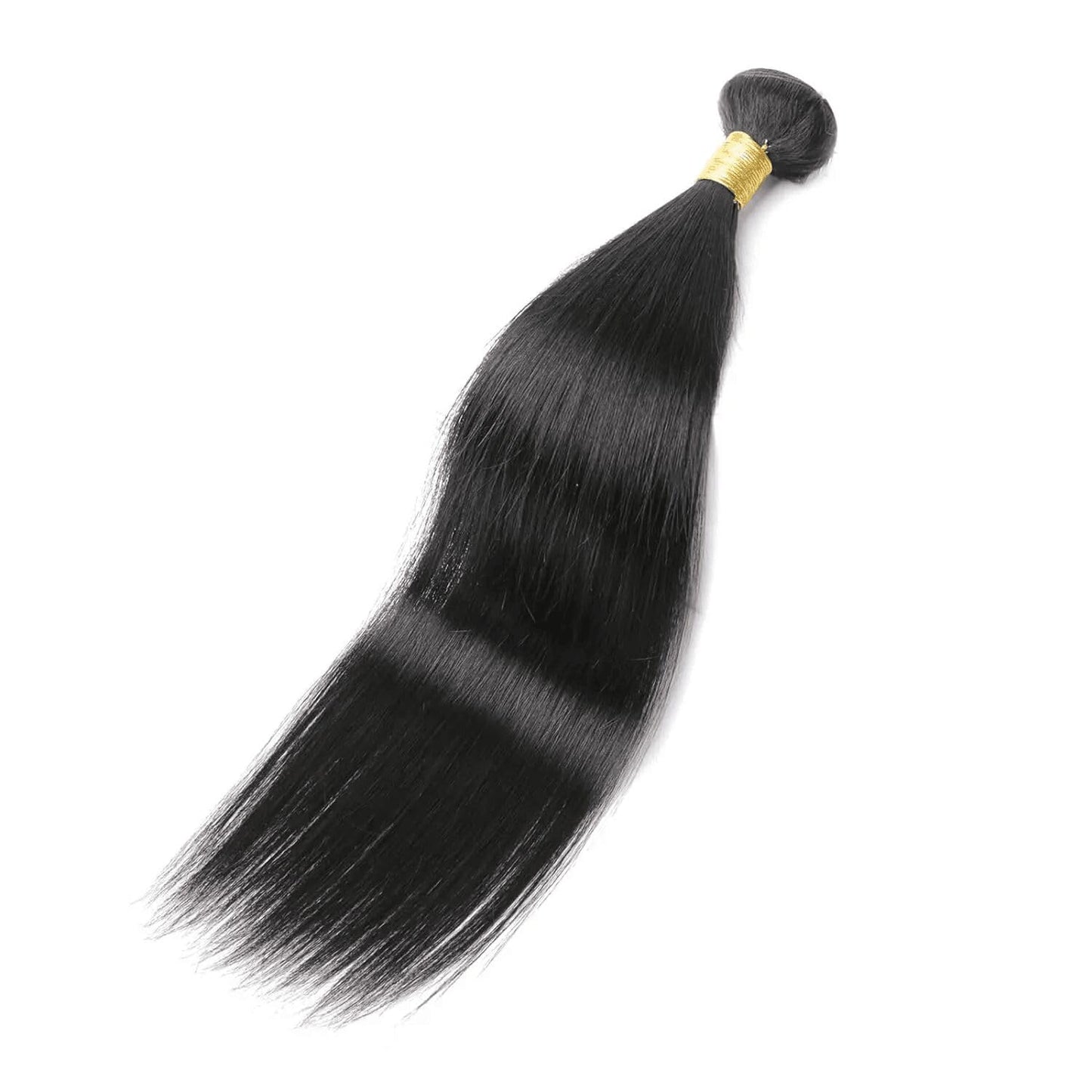 Straight 4 Bundles With Closure Human Hair 18 20 22 24+16 Inch 100% Unprocessed Black Brazilian Hair Extensions Pre Plucked With Baby Hair 4X4 HD Lace Closure