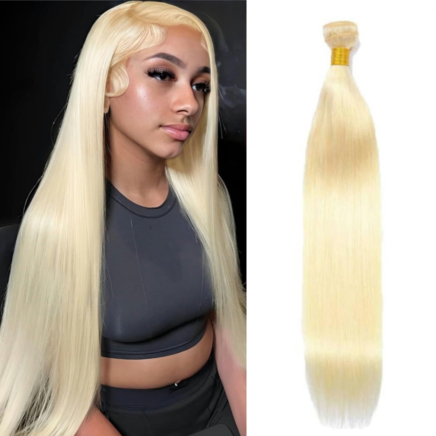 Straight 4 Bundles With Closure Human Hair 18 20 22 24+16 Inch 100% Unprocessed Black Brazilian Hair Extensions Pre Plucked With Baby Hair 4X4 HD Lace Closure