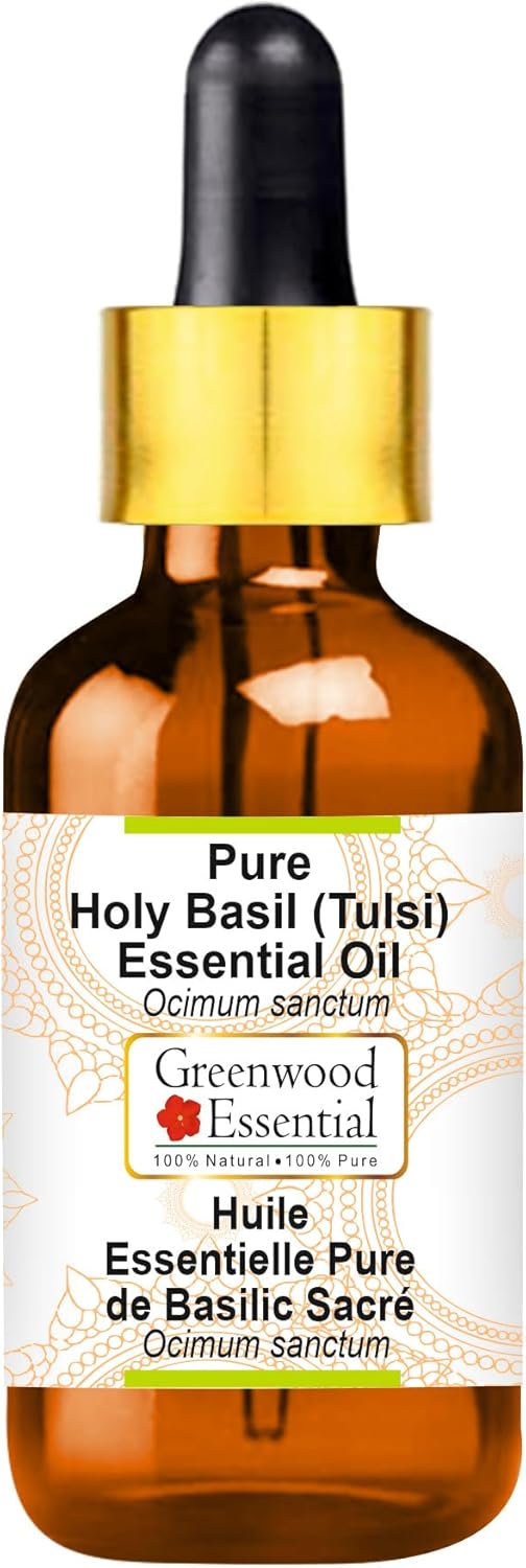 Greenwood Essential Thuja Essential Oil (Thuja occidentalis) with Glass Dropper | Pure | Non-Sticky | Non-Greasy | Lightweight | Men & Women | All Skin Types | Steam Distilled 10ml (0.33 oz)