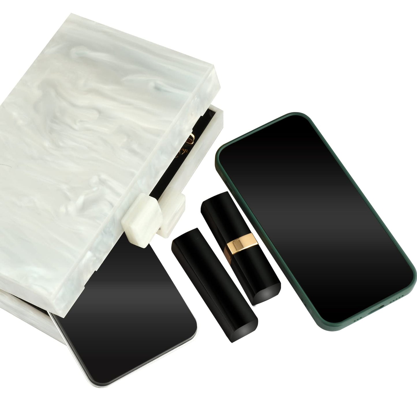 Gets Acrylic Clutch Purses for Women with Marbling Purses and Handbags Elegant Banquet Evening Crossbody Bag