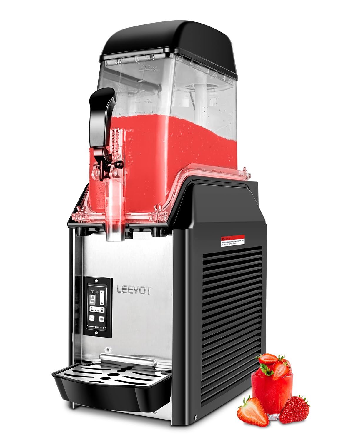 12Lx 3 Tanks Slushy Machine Commercial, Triple Tank Industrial Slushie & Margarita Machine, Large Frozen Drinks Machine to Make Frozen Cocktail, Slush and More for Bar, Restaurant, Party, Event
