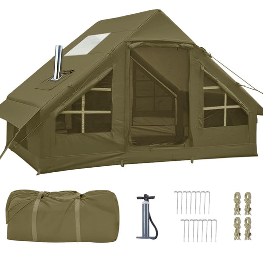 Inflatable Tents for Camping,Easy Blow Up Tent with Hand Pump,4 Seasons Waterproof Air Inflatable Camping Tent House for Family Weekend Camping