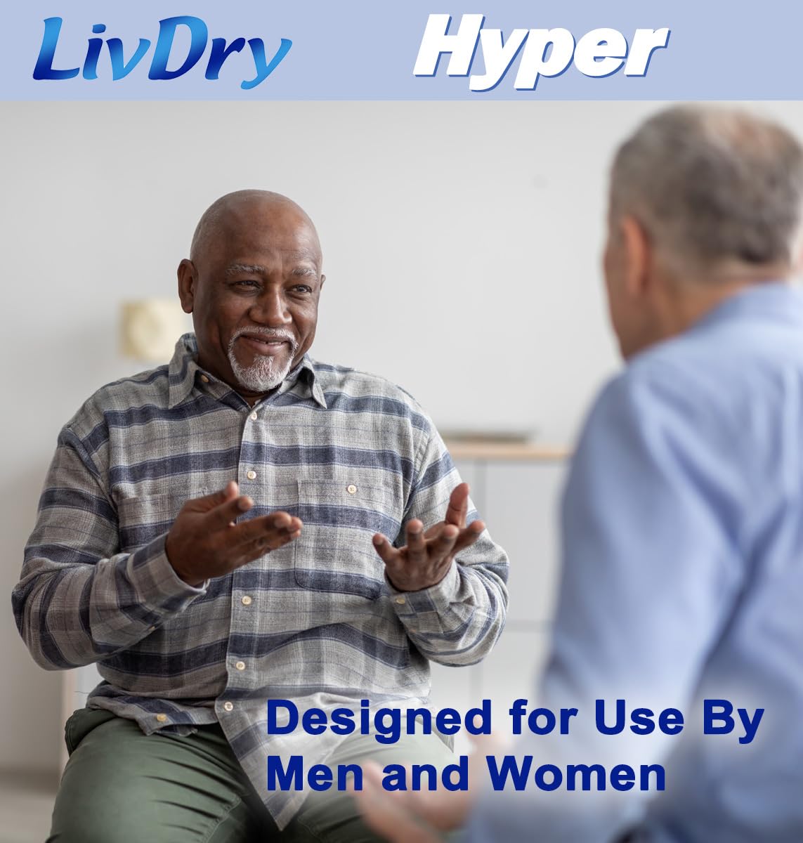 LivDry High Absorbency Pad Insert for Incontinence Briefs and Adult Diapers, Women and Men, Hyper 2400 (18 Count)