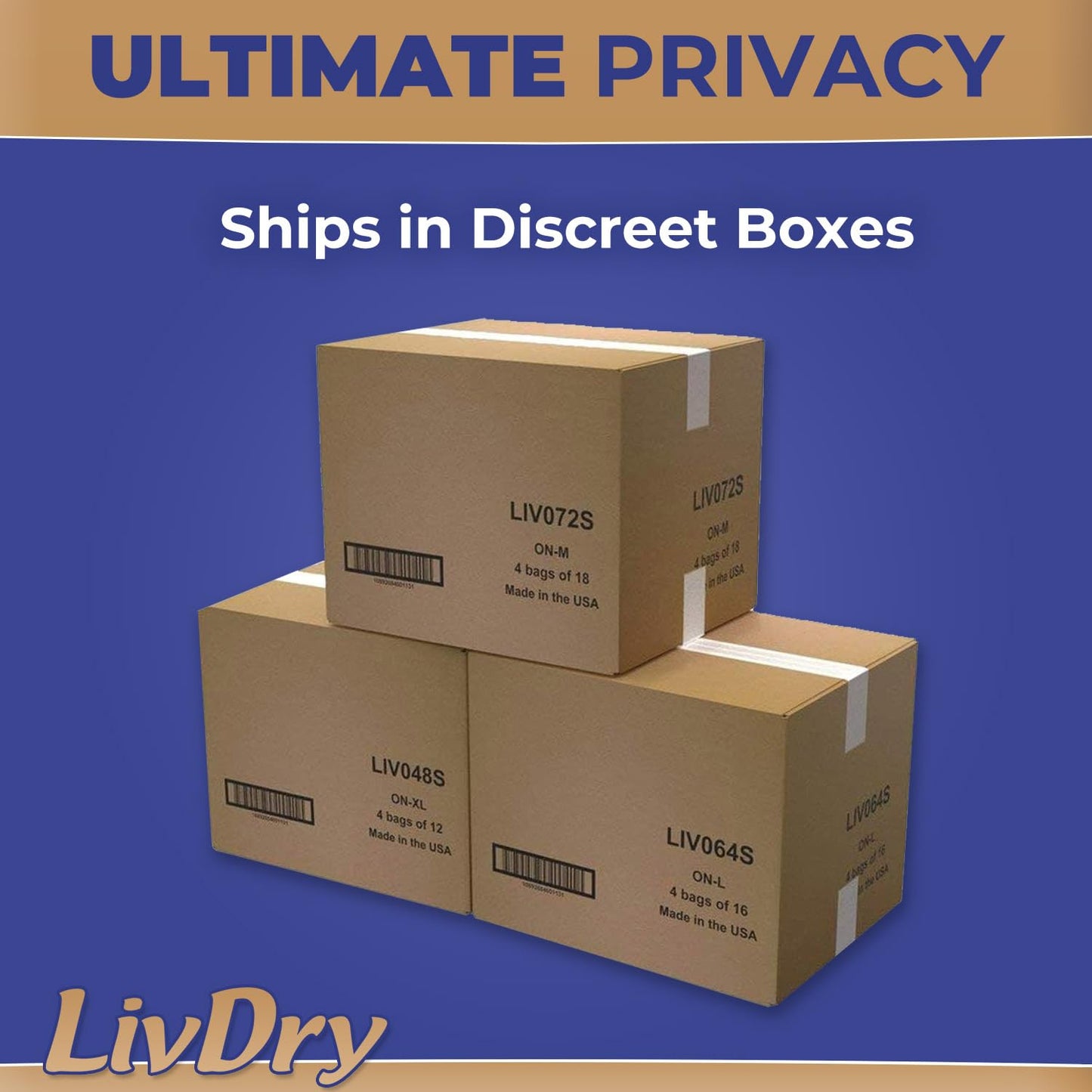 LivDry Ultimate XL Adult Incontinence Underwear, Max Absorbent Adult Diapers with Leak Protection, X-Large, 12-Pack