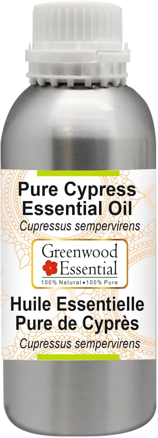 Greenwood Essential Thuja Essential Oil (Thuja occidentalis) with Glass Dropper | Pure | Non-Sticky | Non-Greasy | Lightweight | Men & Women | All Skin Types | Steam Distilled 10ml (0.33 oz)