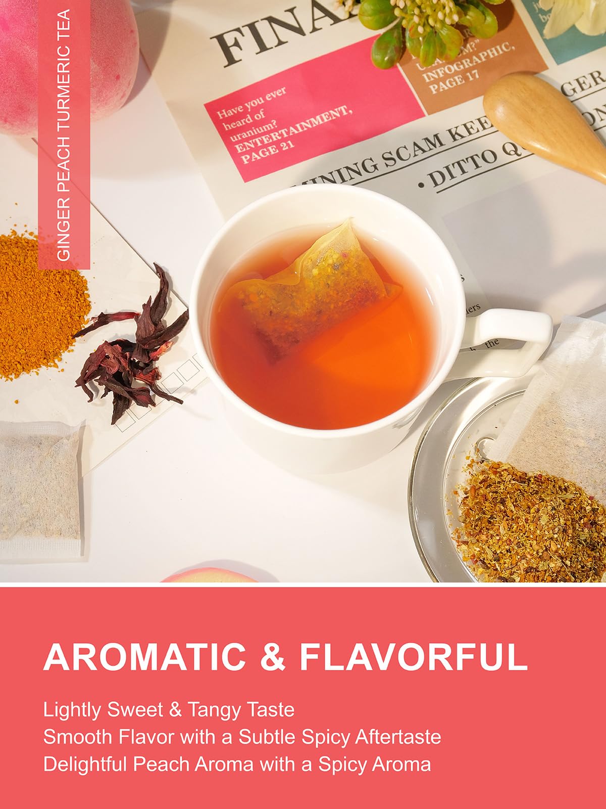 TeeLux Chamomile Tea Bags, 1.5g/bag, Pure Natural Chamomile Flowers Herbal Tea, Caffeine Free, 100 Count
