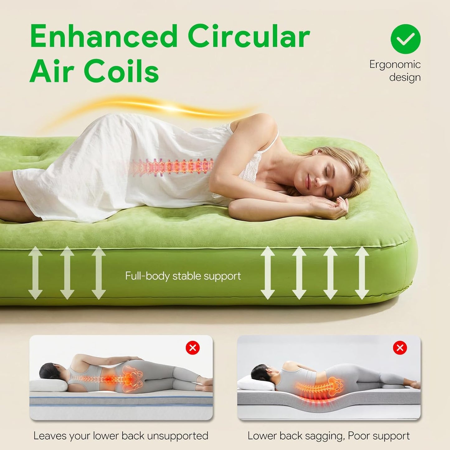 Minthouz Self Inflating Sleeping Pad with Electric Pump, One-Click Inflate/Deflate 1-2 Mins, 9.8" Ultra-Thick Camping Sleeping Pad for Car Travel Tent