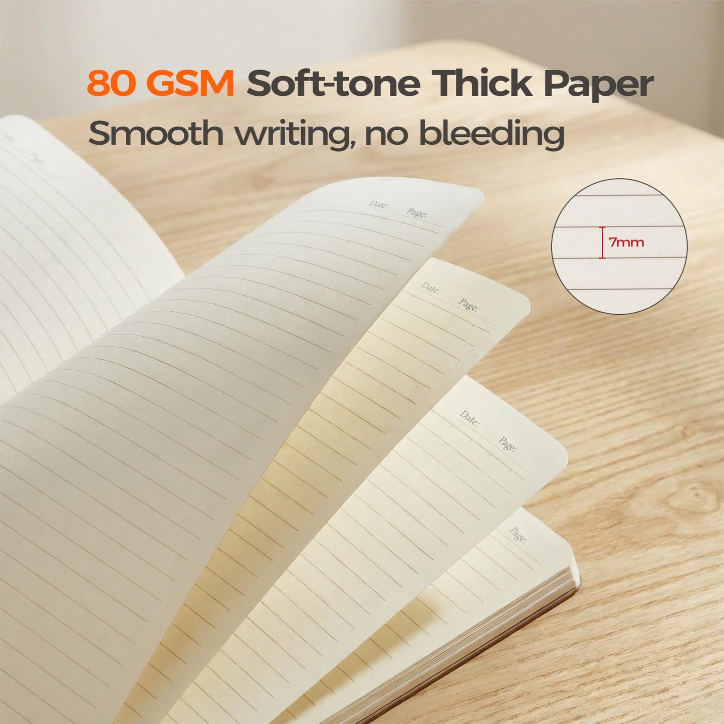 50 Pack Kraft Notebooks Bulk A5, 60 Pages Lined Ruled Journals, 8.3x5.5 Inches, Natural Kraft Cover Composition Notebooks for School Office Students Artists