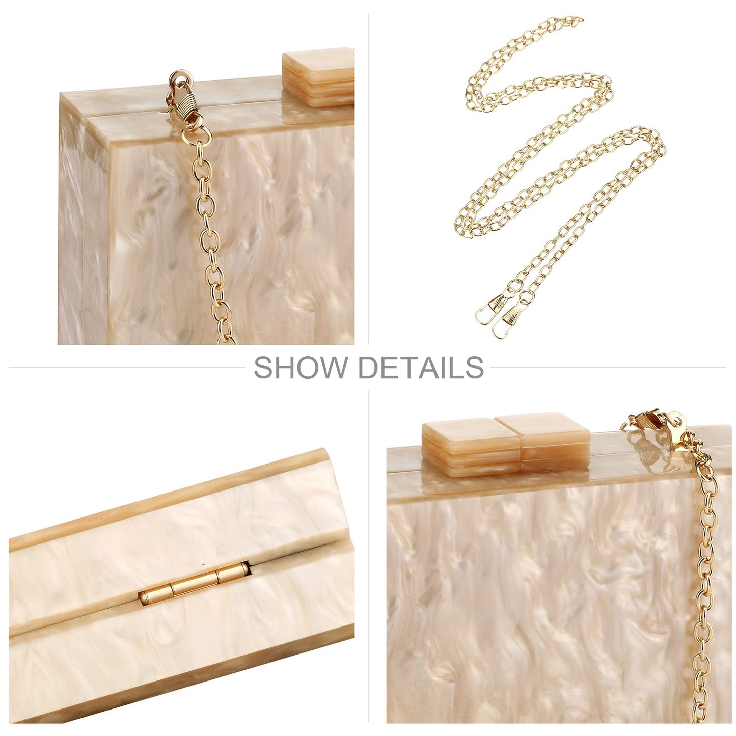 Gets Acrylic Clutch Purses for Women with Marbling Purses and Handbags Elegant Banquet Evening Crossbody Bag