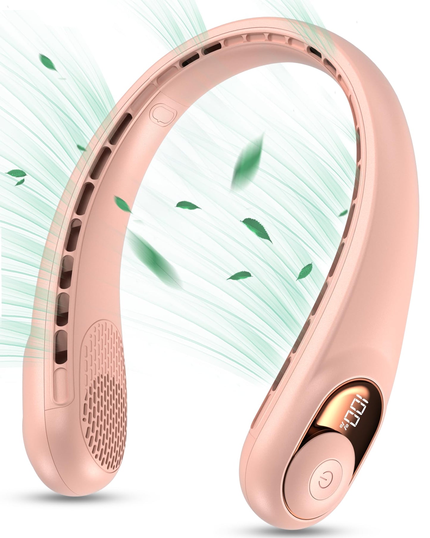 KIDEE Neck Fan, Bladeless Neck Fans Portable Rechargeable, Upgrade 360° Airflow, 3 Speeds, Headphone Design, 4000mAh Battery Operated Personal Wearable Fan Hands Free for Travel Indoor Outdoor