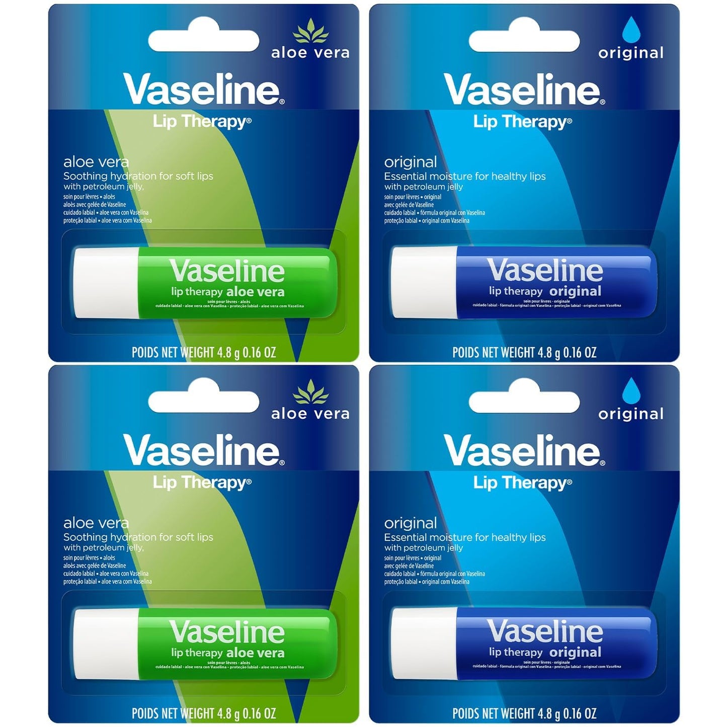 Vaseline Lip Rosy, Fast-Acting Nourishment, Ideal for Chapped, Dry, Cracked, or Damaged Lips, Lip Balm,12 Sticks, 1 Box