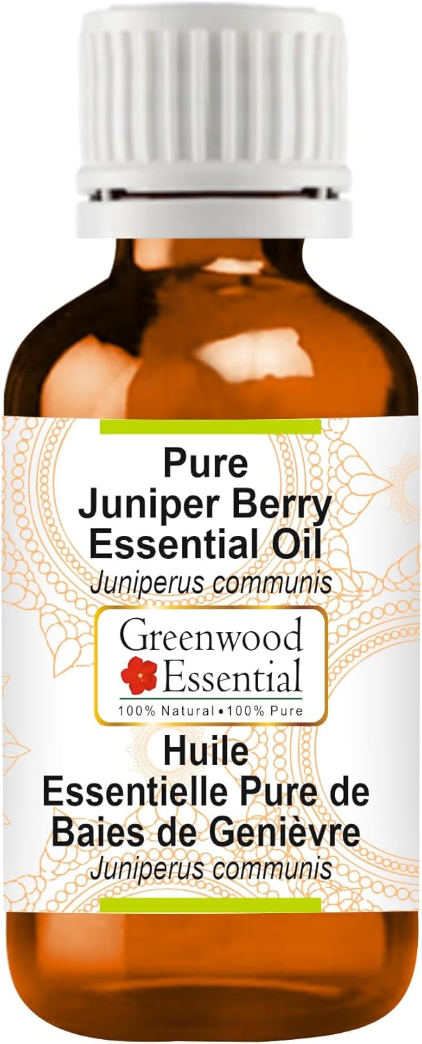 Greenwood Essential Thuja Essential Oil (Thuja occidentalis) with Glass Dropper | Pure | Non-Sticky | Non-Greasy | Lightweight | Men & Women | All Skin Types | Steam Distilled 10ml (0.33 oz)
