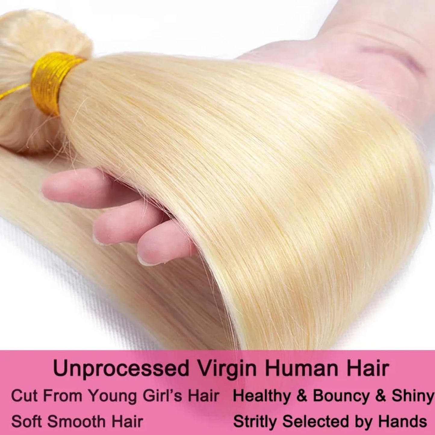 Straight 4 Bundles With Closure Human Hair 18 20 22 24+16 Inch 100% Unprocessed Black Brazilian Hair Extensions Pre Plucked With Baby Hair 4X4 HD Lace Closure