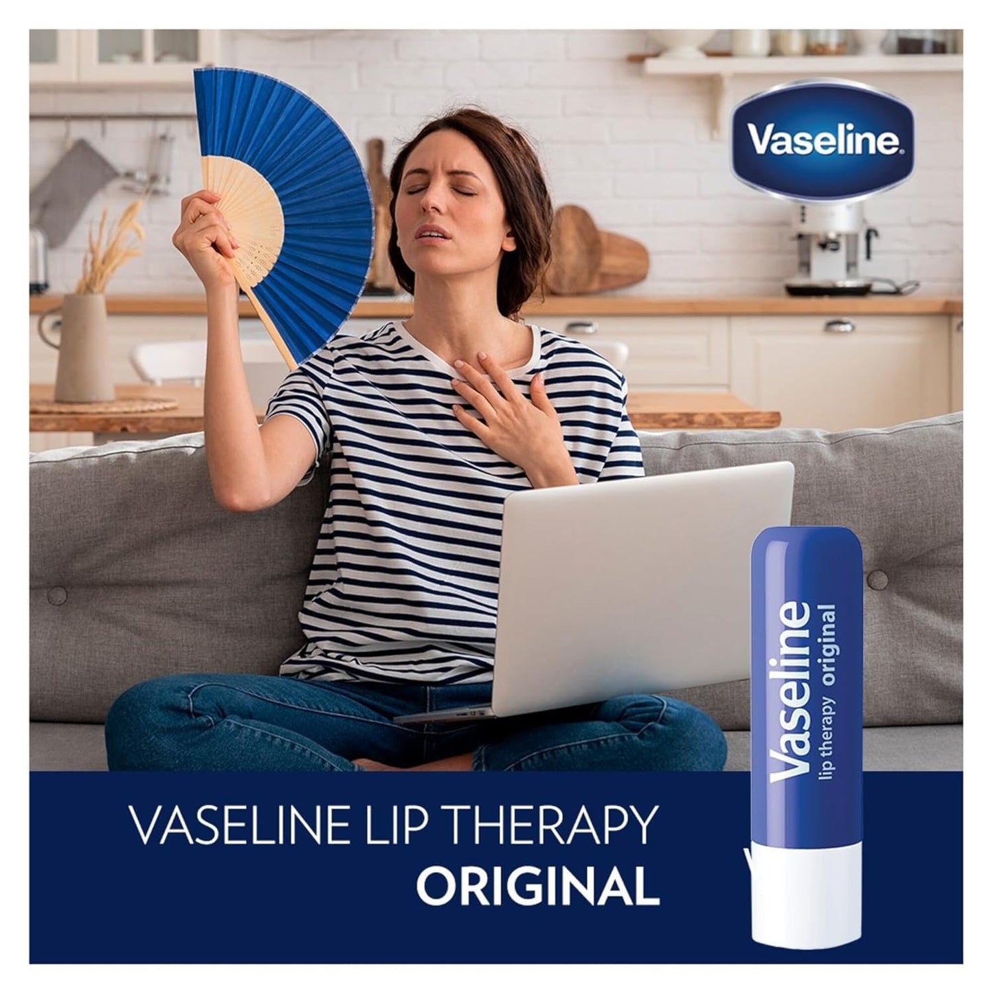 Vaseline Lip Rosy, Fast-Acting Nourishment, Ideal for Chapped, Dry, Cracked, or Damaged Lips, Lip Balm,12 Sticks, 1 Box