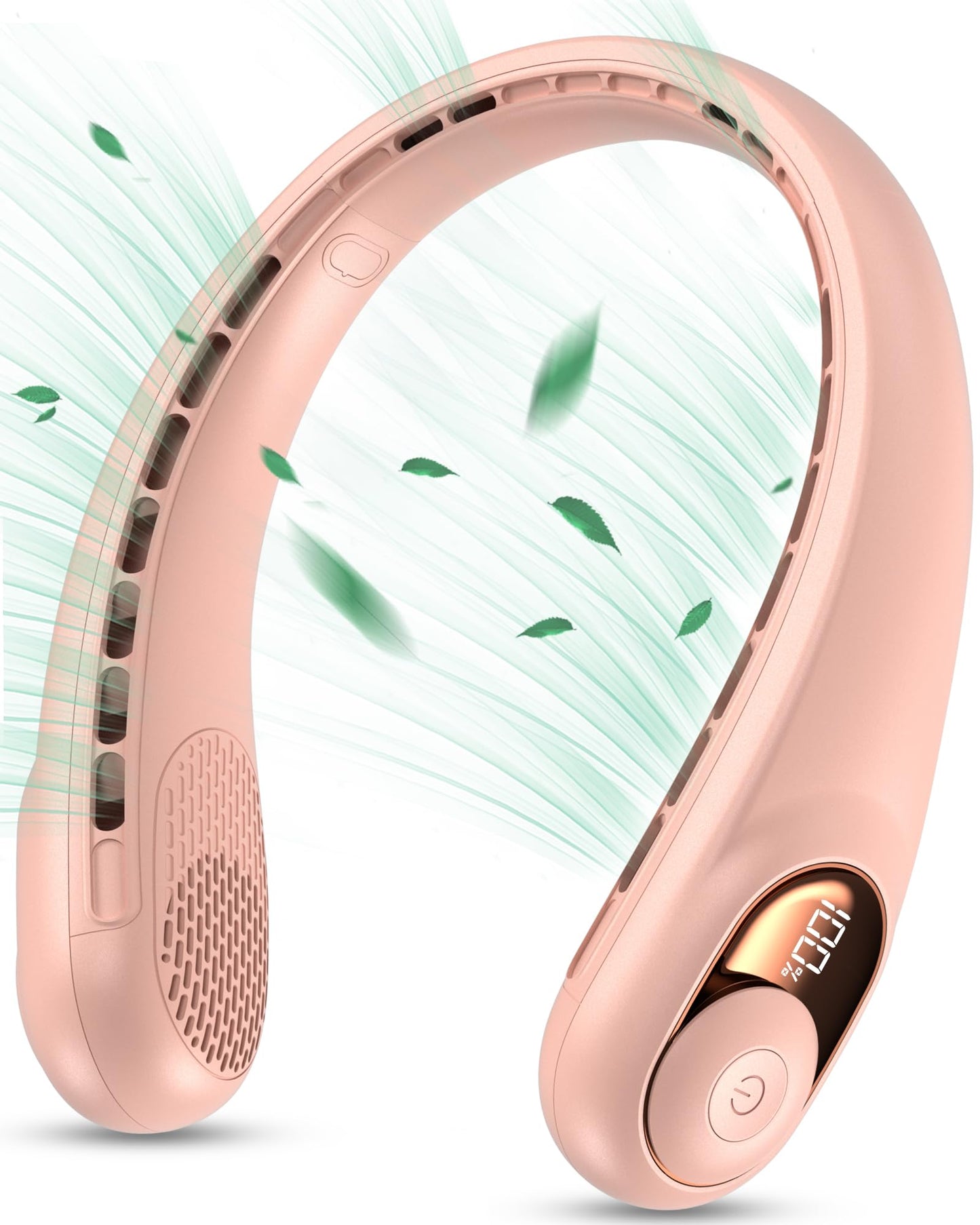KIDEE Neck Fan, Bladeless Neck Fans Portable Rechargeable, Upgrade 360° Airflow, 3 Speeds, Headphone Design, 4000mAh Battery Operated Personal Wearable Fan Hands Free for Travel Indoor Outdoor