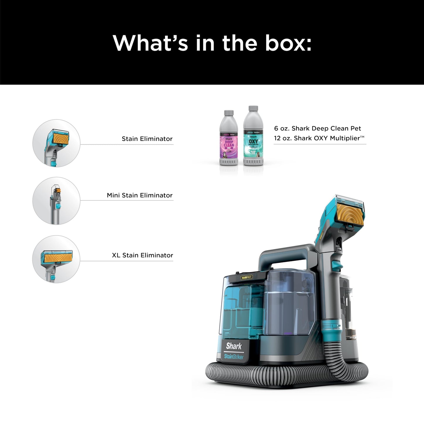 Shark StainStriker Portable Carpet Upholstery & Area Rug Cleaner, Stain & Odor Remover, Perfect for Car Interiors, Nordic Blue, PX202BRN