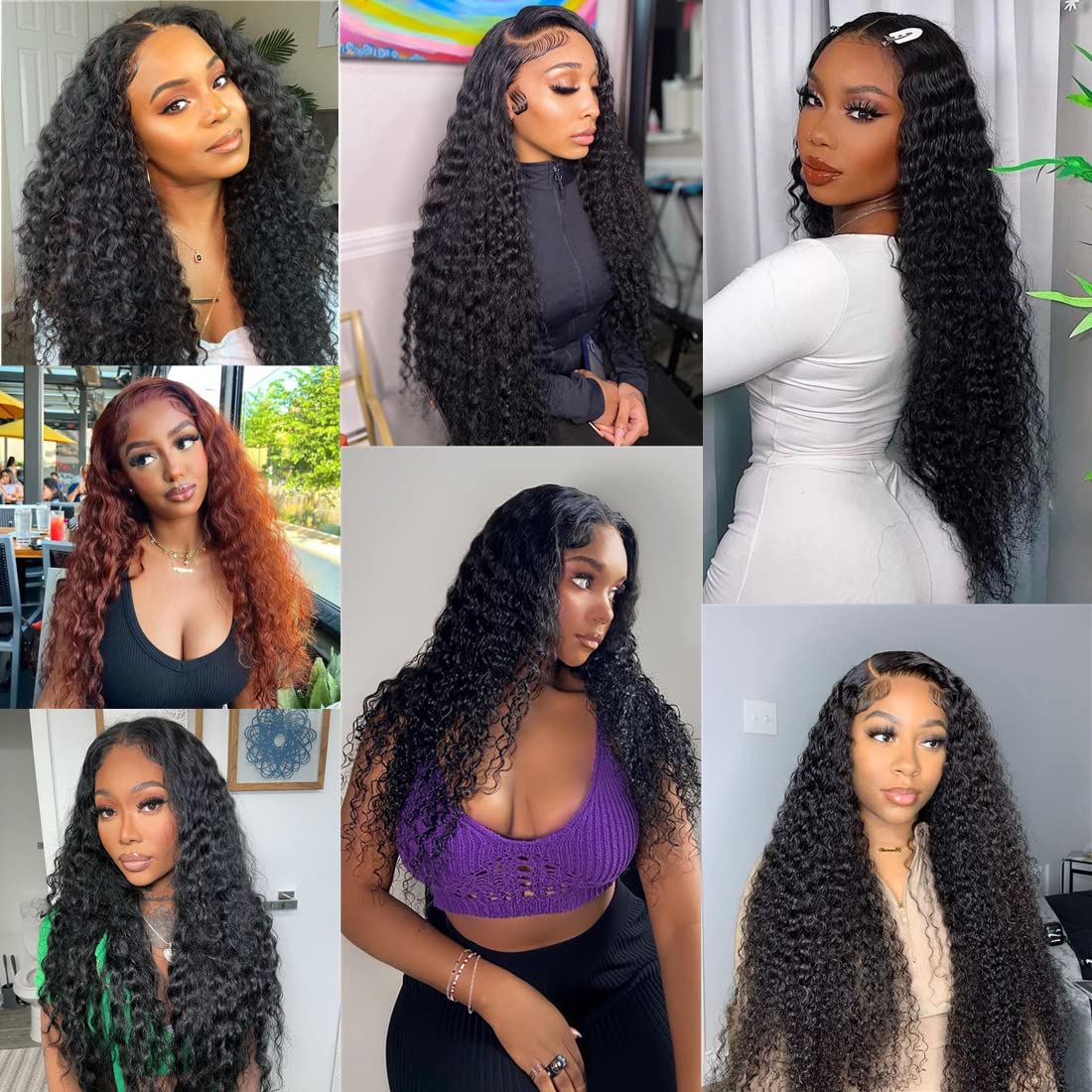 Closure with Bundles (16 18 20 22+14 Closure) Free Part Deep Wave 4 Bundles with 4x4 Lace Closure 100% Unprocessed Brazilian Virgin Remy Hair Curly Bundles Hair Extension Double Weft Natural Color