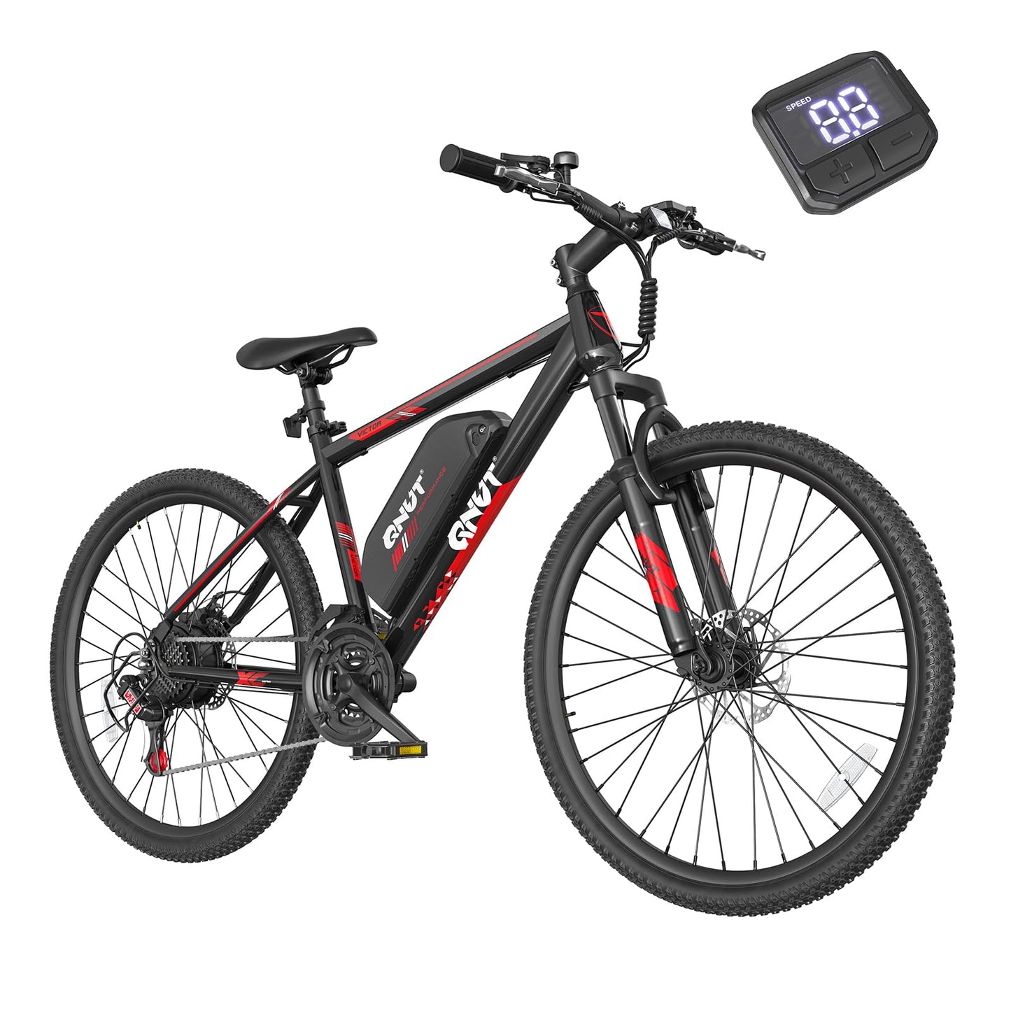 QNUT Electric Bike for Adults with Peak 1000W Motor 26" Victor Mountain Lightweight Ebike, 10.4Ah/7.8Ah Removable Battery Up to 40-60 Miles, 22MPH E Bike Commuter E-MTB for Teens, UL 2849 Certified
