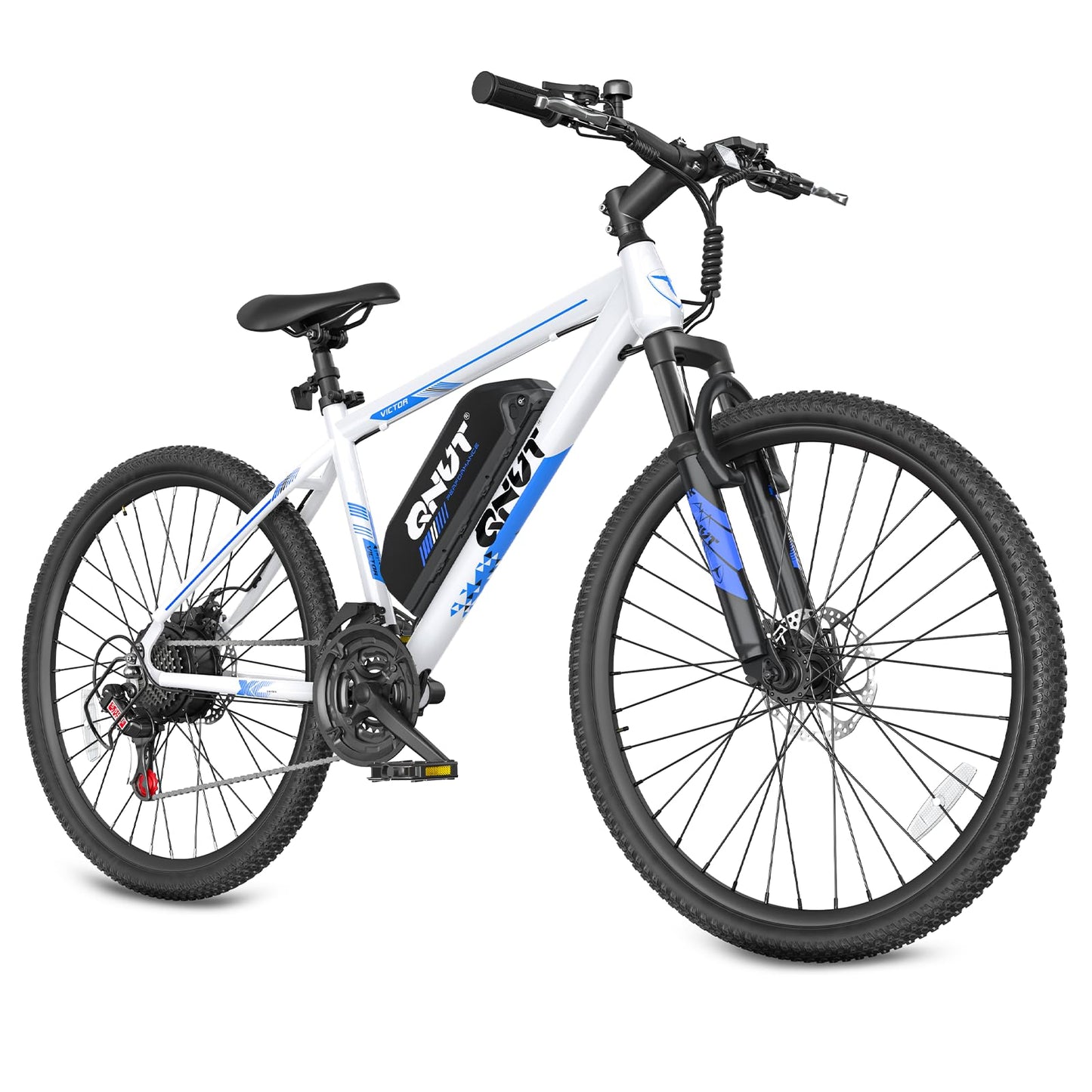 QNUT Electric Bike for Adults with Peak 1000W Motor 26" Victor Mountain Lightweight Ebike, 10.4Ah/7.8Ah Removable Battery Up to 40-60 Miles, 22MPH E Bike Commuter E-MTB for Teens, UL 2849 Certified