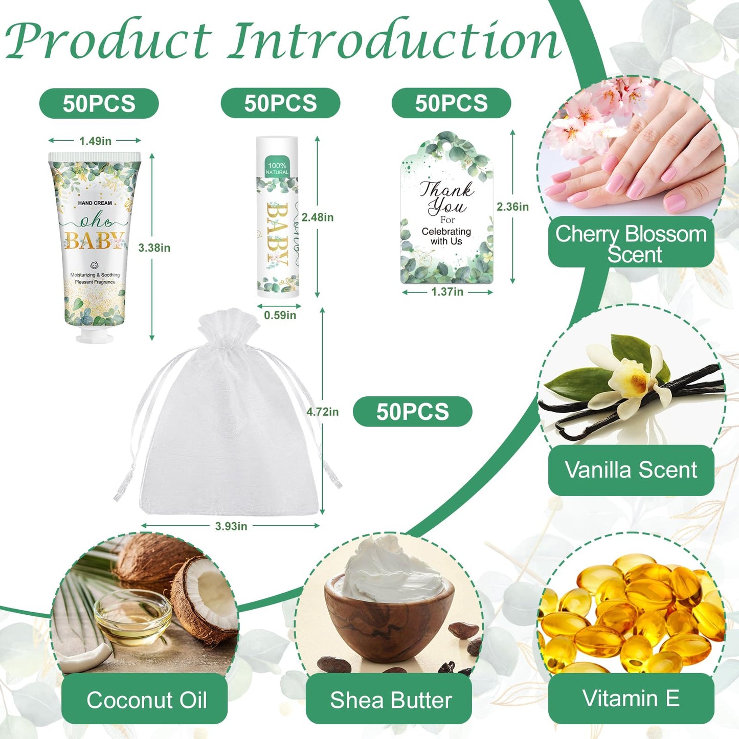 VESPRO 30 Pack Bulk Hand Cream and Bulk Lip Balm Sets, Mothers Day Gifts, Wedding Favors for Guests with Thank You Card and Organza Bags, Birthday Gift, Teacher Appreciation Gifts and Nurse Gift