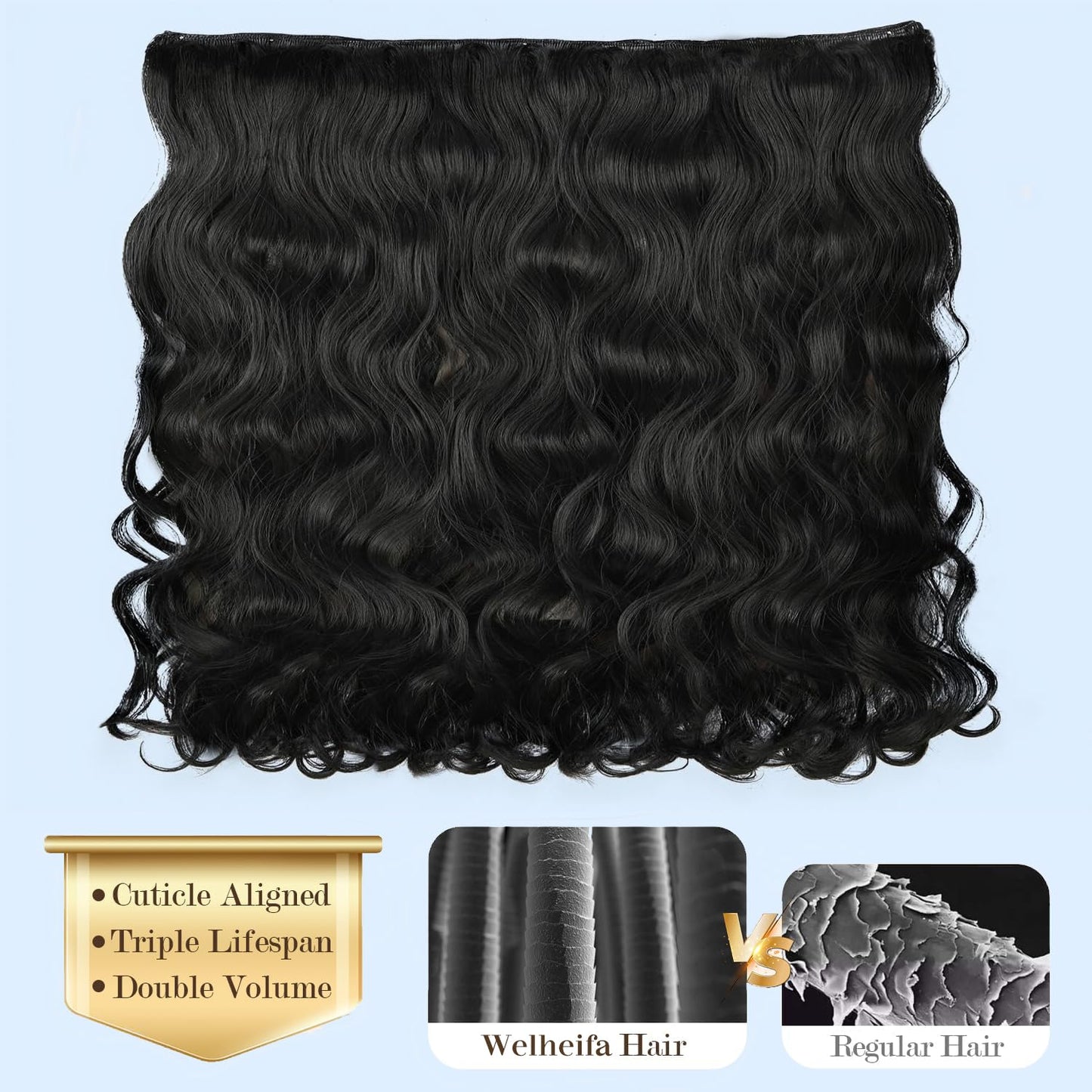 15A Body Wave Bundles Human Hair 16 18 20 Inch 100% Unprocessed Virgin Brazilian 3 Body Wave Bundles Human Hair 300g Human Hair Bundles Hair Extensions Natural Color(16 18 20 Inch)