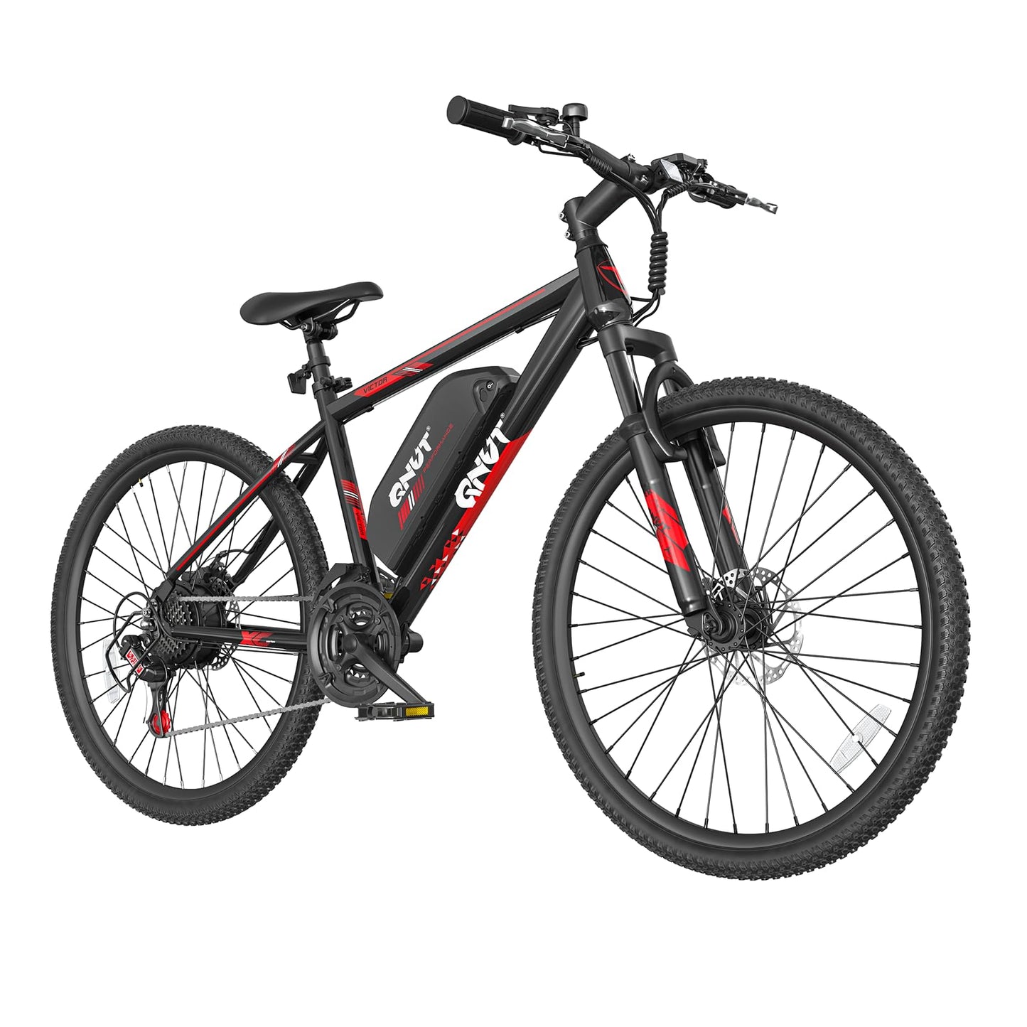 QNUT Electric Bike for Adults with Peak 1000W Motor 26" Victor Mountain Lightweight Ebike, 10.4Ah/7.8Ah Removable Battery Up to 40-60 Miles, 22MPH E Bike Commuter E-MTB for Teens, UL 2849 Certified