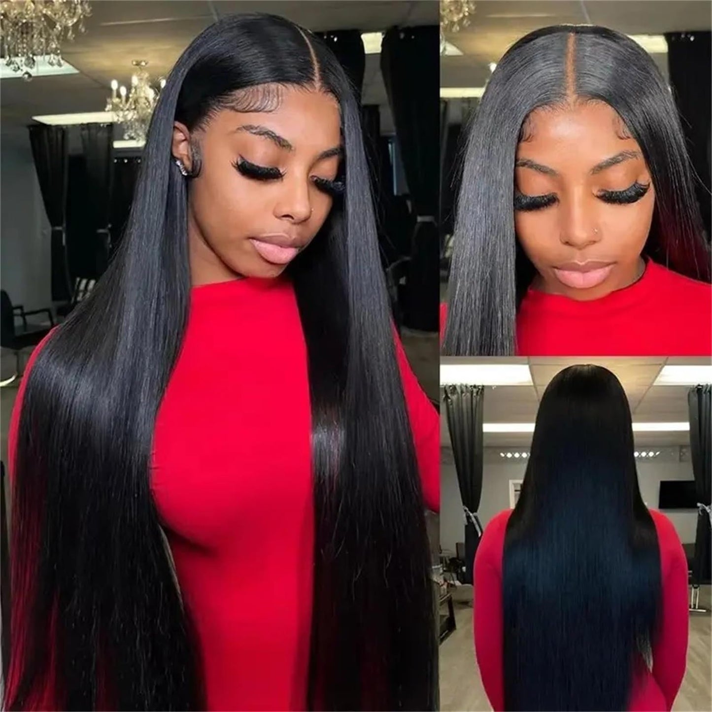 12A Human Hair Bundles 18 20 22 24 Inch 4 Straight Bundles Human Hair 100% Unprocessed Brazilian Remy Virgin Hair Extensions Raw Quick Weave Sew In Glossy Billion Hair Bundles Natural Black