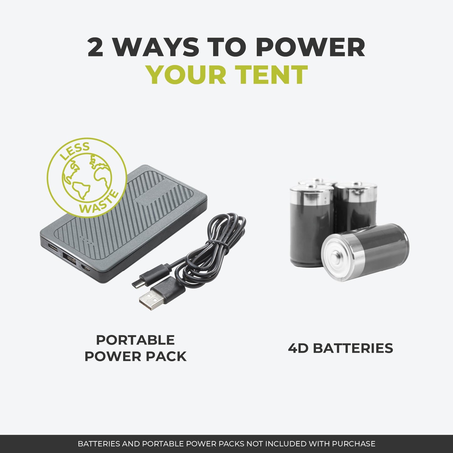 CORE Instant Cabin Tents with LED Lights | Family Multi Room Lighted Pop Up Tents for Camping | Included Storage Pockets for Camping Accessories