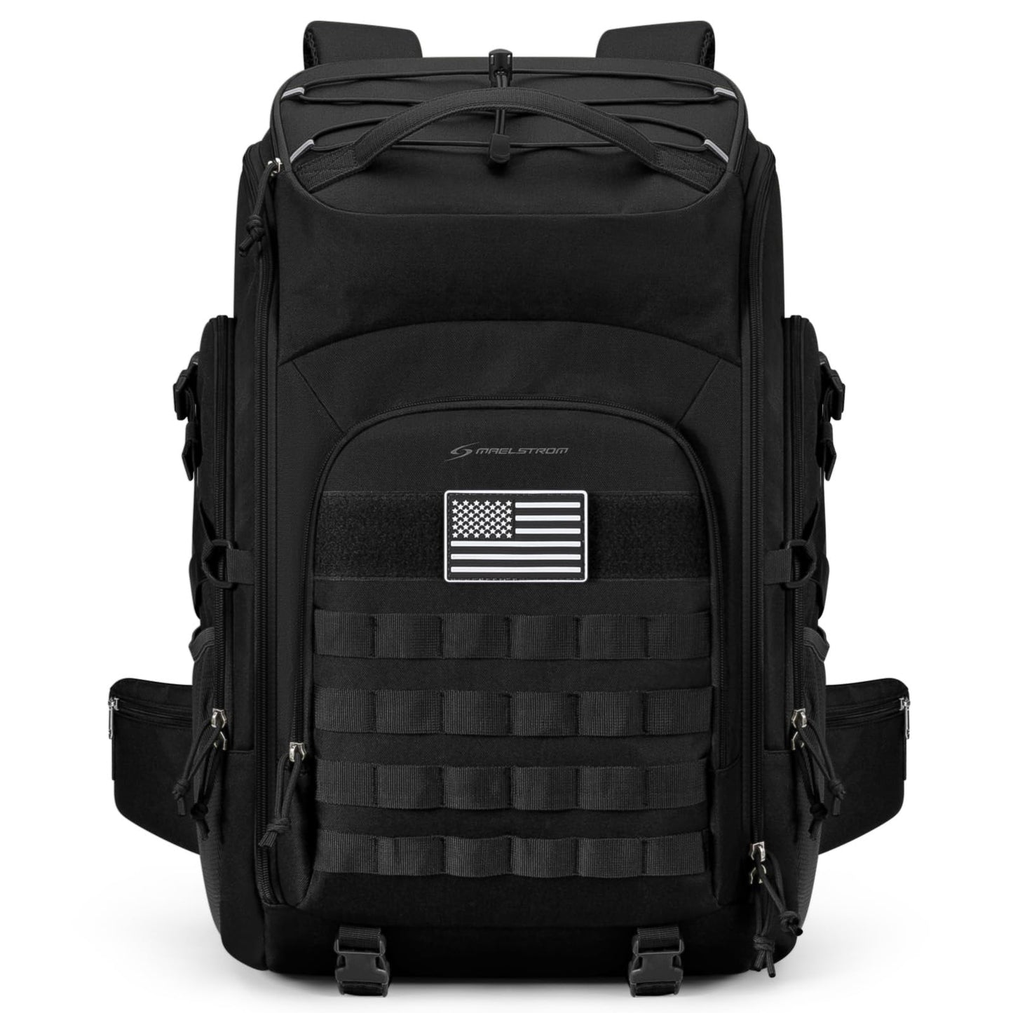Maelstrom Tactical Backpack for Men, Water Resistant 40L Military Backpack, for Hiking, Camping, Gym with Molle System (Khaki)