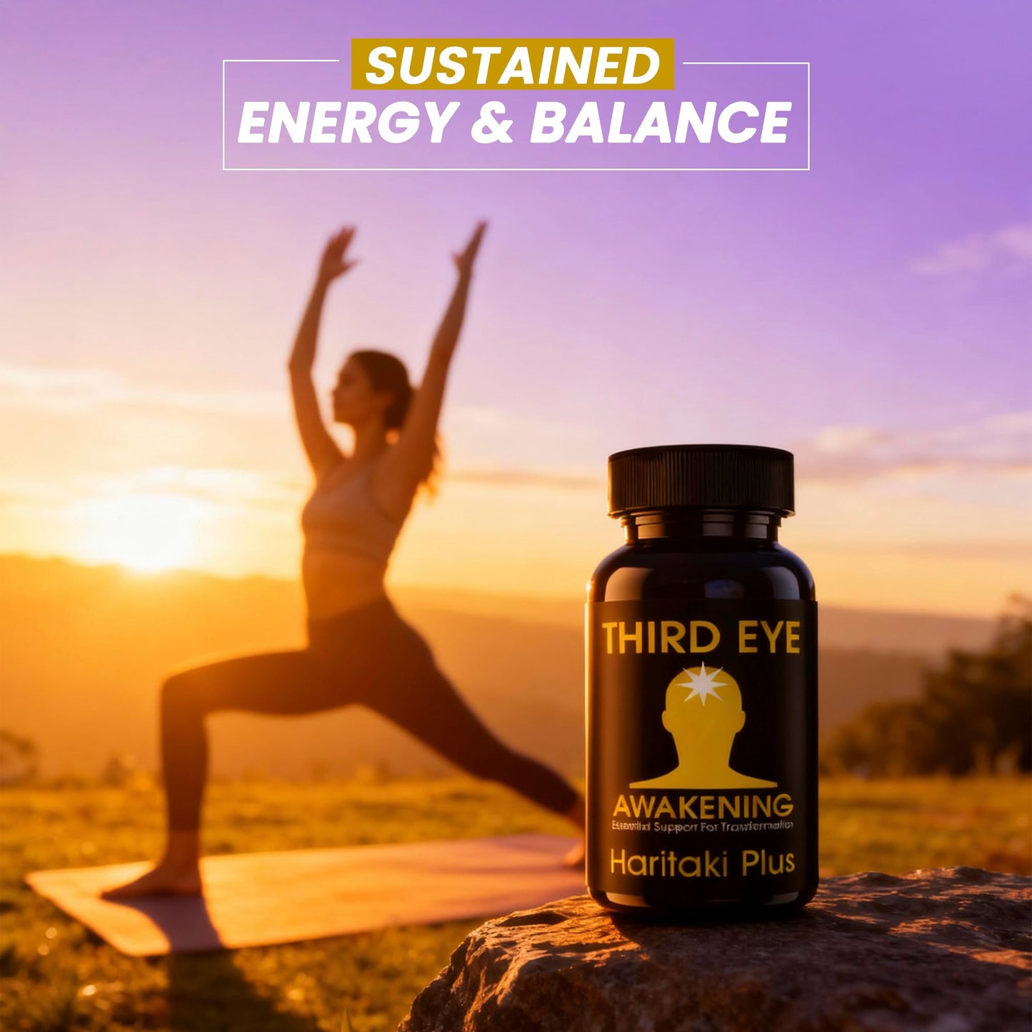 Third Eye Awakening – Organic Haritaki Capsules – King of Herbs for Pineal Gland Decalcification, Third Eye Activation & Intuition – Trusted by Millions of Yogis – 650mg – 100 Vegan Capsules.