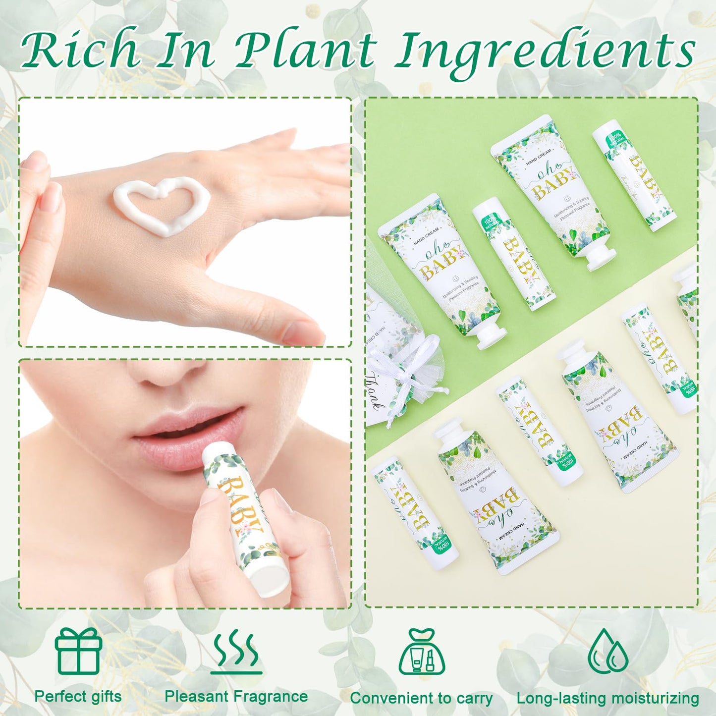 VESPRO 30 Pack Bulk Hand Cream and Bulk Lip Balm Sets, Mothers Day Gifts, Wedding Favors for Guests with Thank You Card and Organza Bags, Birthday Gift, Teacher Appreciation Gifts and Nurse Gift