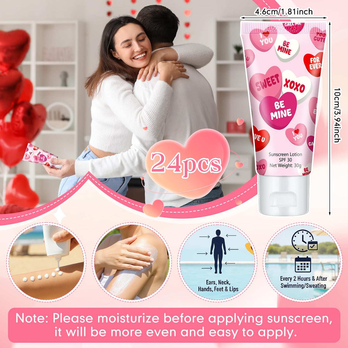 48 Pcs Mini Sunscreen Bulk for Summer Party Wedding SPF 30 Water Resistant Sunscreen Lotion Bulk 1oz Travel Size for Thank You Gifts Wedding Party Supplies (Eucalyptus)