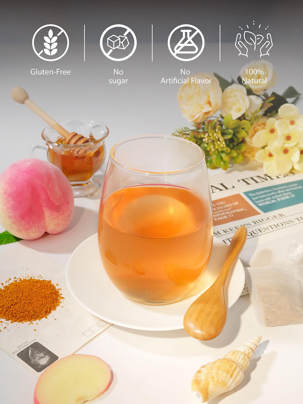 TeeLux Chamomile Tea Bags, 1.5g/bag, Pure Natural Chamomile Flowers Herbal Tea, Caffeine Free, 100 Count