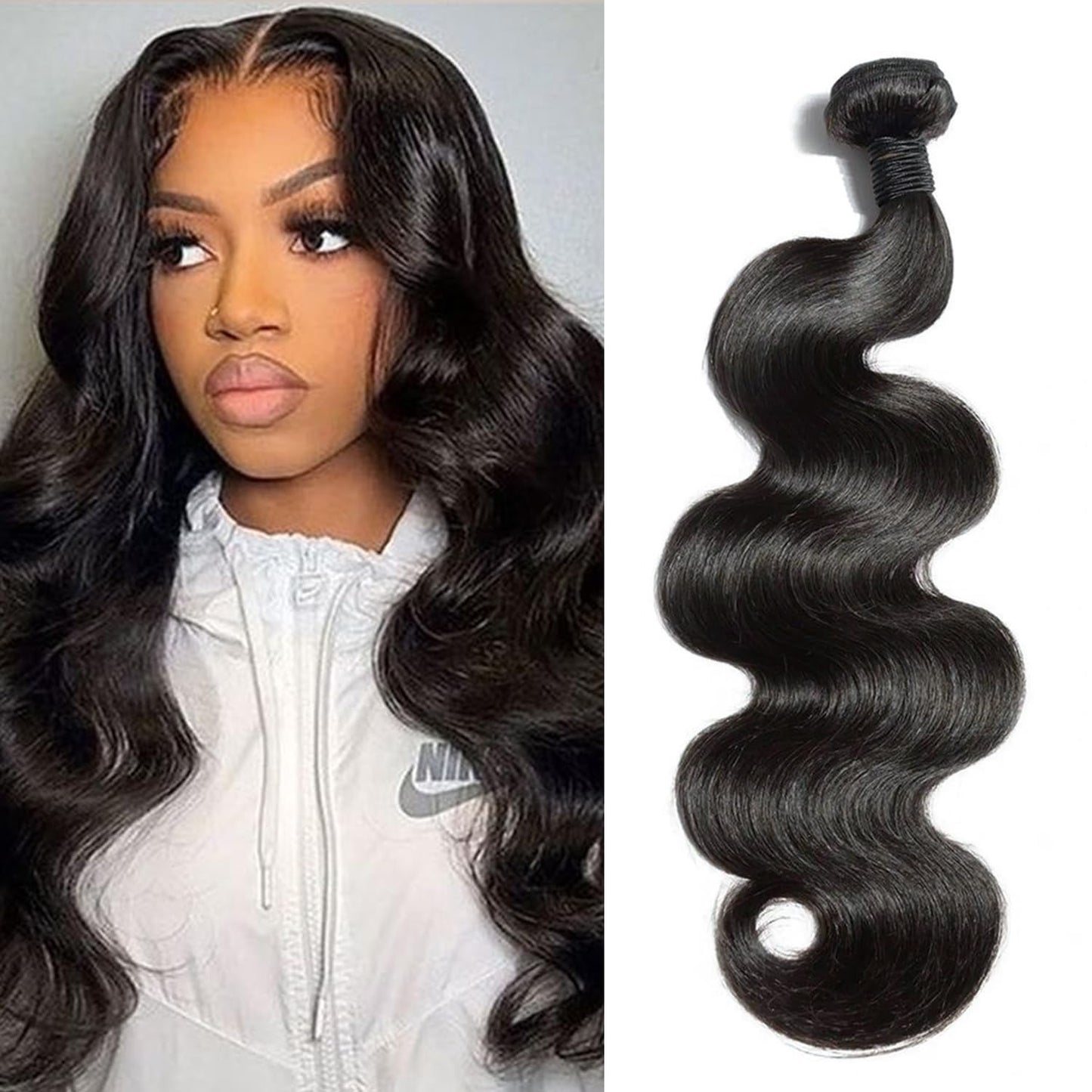 15A Body Wave Bundles Human Hair 16 18 20 Inch 100% Unprocessed Virgin Brazilian 3 Body Wave Bundles Human Hair 300g Human Hair Bundles Hair Extensions Natural Color(16 18 20 Inch)