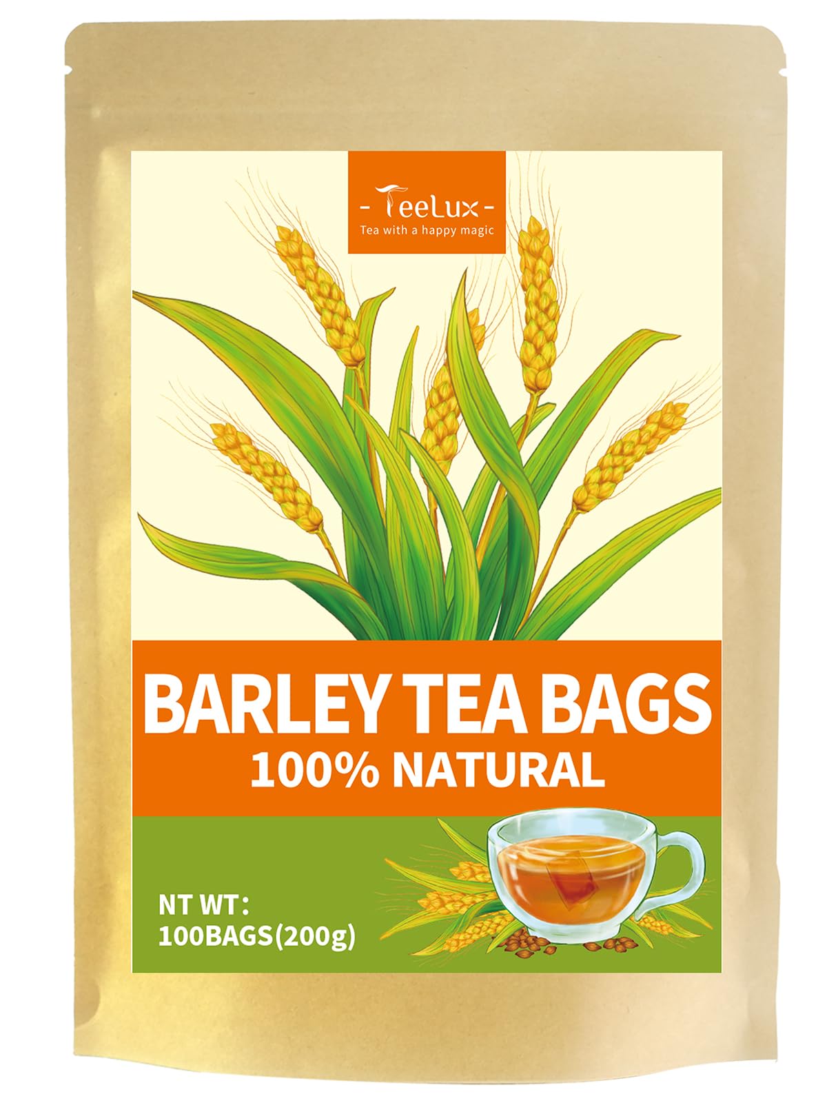 TeeLux Chamomile Tea Bags, 1.5g/bag, Pure Natural Chamomile Flowers Herbal Tea, Caffeine Free, 100 Count