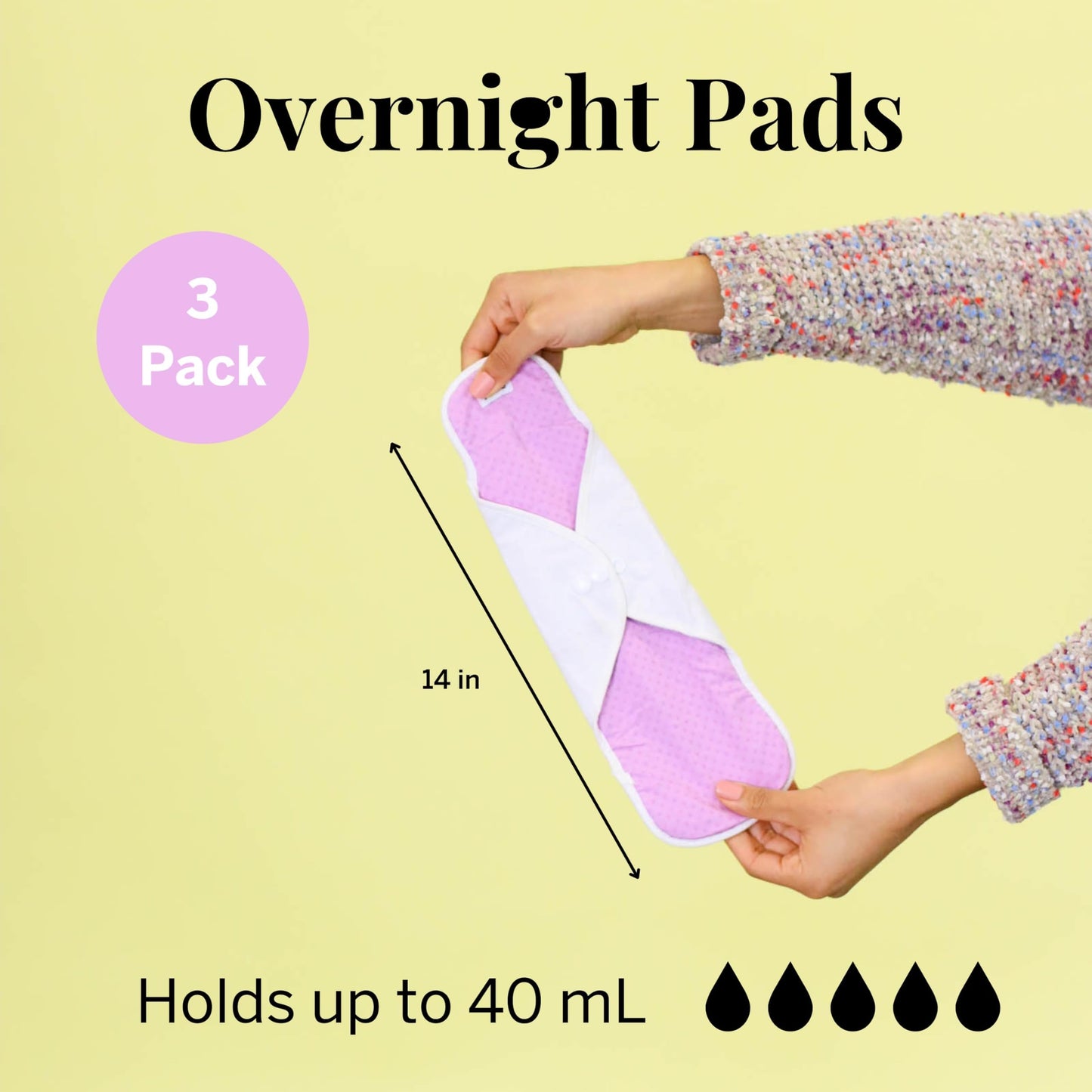 Pixie Cotton Cloth Pads for Feminine Care - 100% Organic Reusable Pads - Ranked 1 for Softest Menstrual Sanitary Napkins - Machine Washable & Includes Free Wet Bag - Menstrual Liner (Regular)