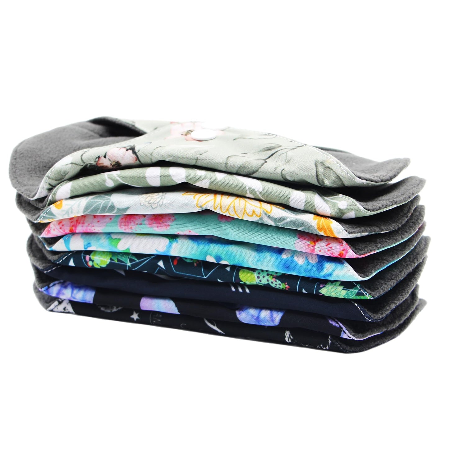 Large Random Prints Reusable Cloth Menstrual Pads Waterproof Sanitary Pads (5randompads)
