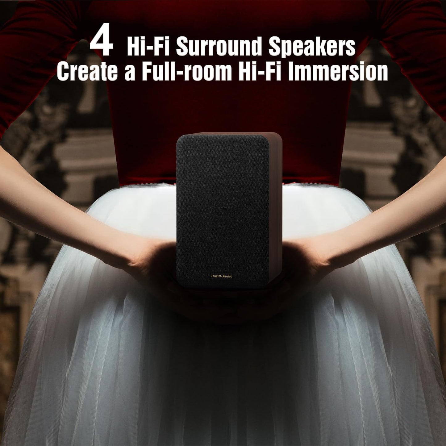 Flagship 5.3.4 Surround Sound System with Dolby Atmos, Soundbar with 2 Wireless Surrounds, 28Hz BassCoupling Tech, 800W Home Theater Sound Bar for Smart TV w/eARC, BT 5.4, Color: Brown